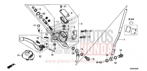 FRONT BRAKE MASTER CYLINDER CRF250RJ de 2018